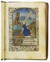 MANUSCRIPT.  Illuminated Book of Hours in Latin and French on vellum, with 4 (of 5?) miniatures.  France, circa 1500